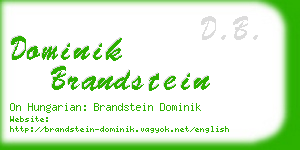 dominik brandstein business card